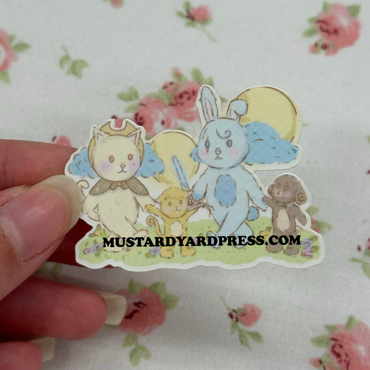 sky-bunny family sticker