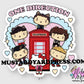 boyband cat heart mini sticker