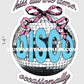 kiss disco mirrorball mini sticker