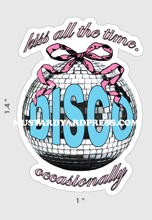 kiss disco mirrorball mini sticker