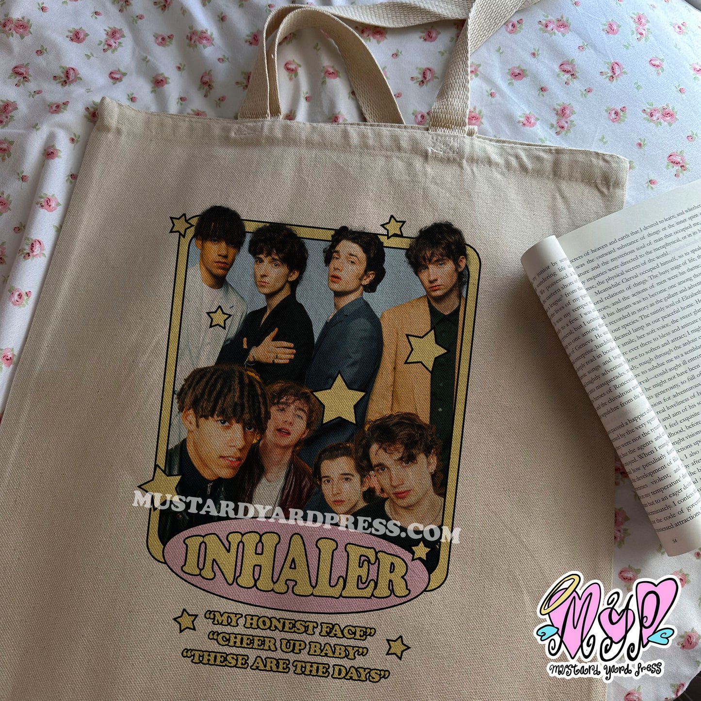 inhaler vintage tote bag