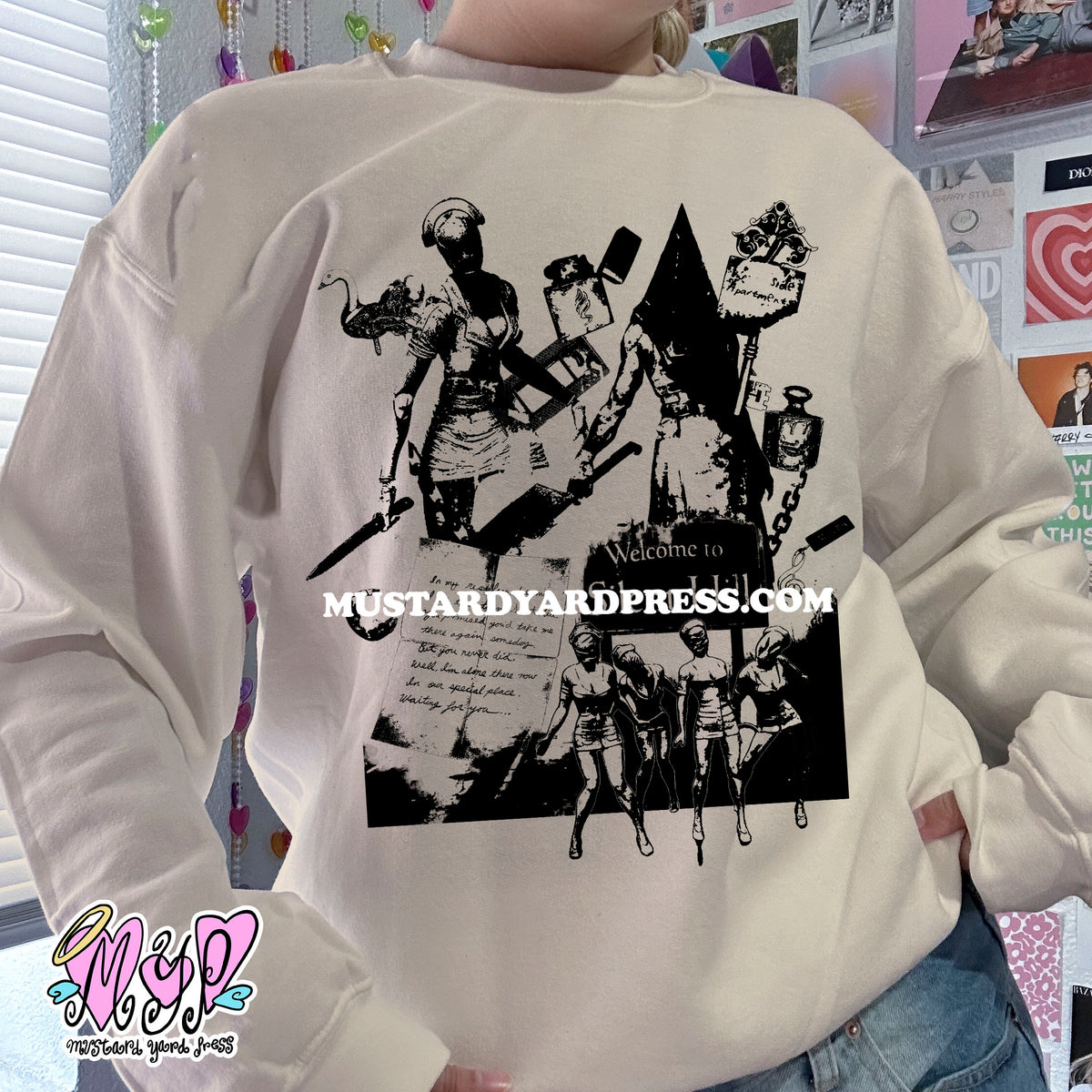 silent collage crewneck