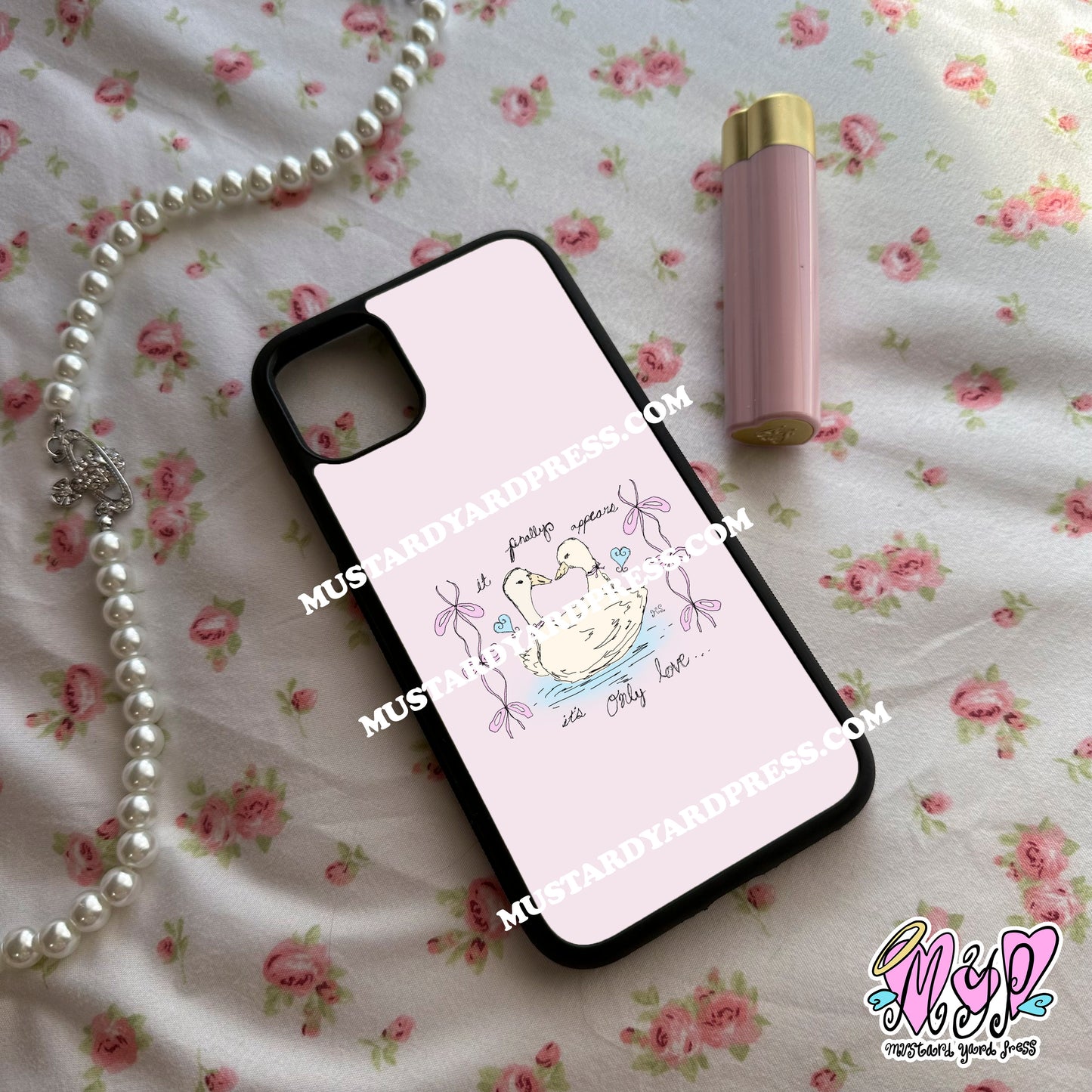 only love swans phone case