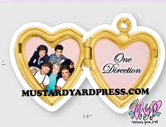 1d locket mini sticker
