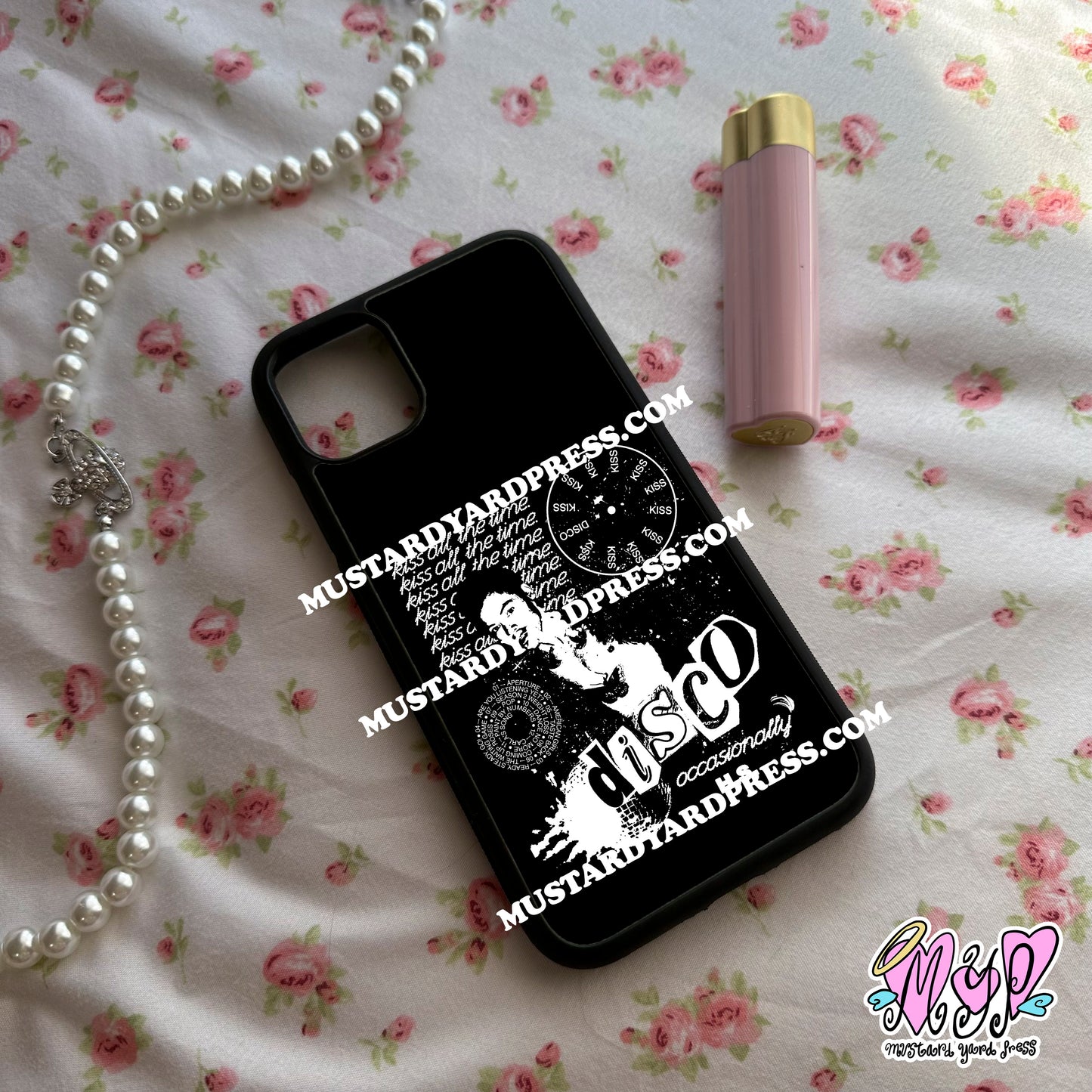 kiss disco clock collage phone case