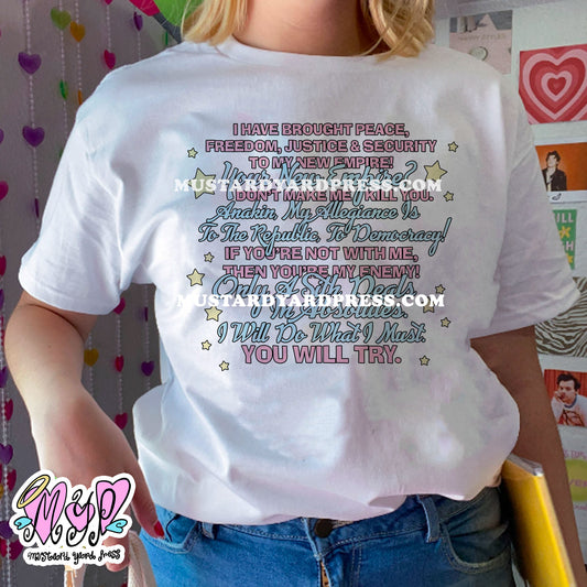 duel script t-shirt
