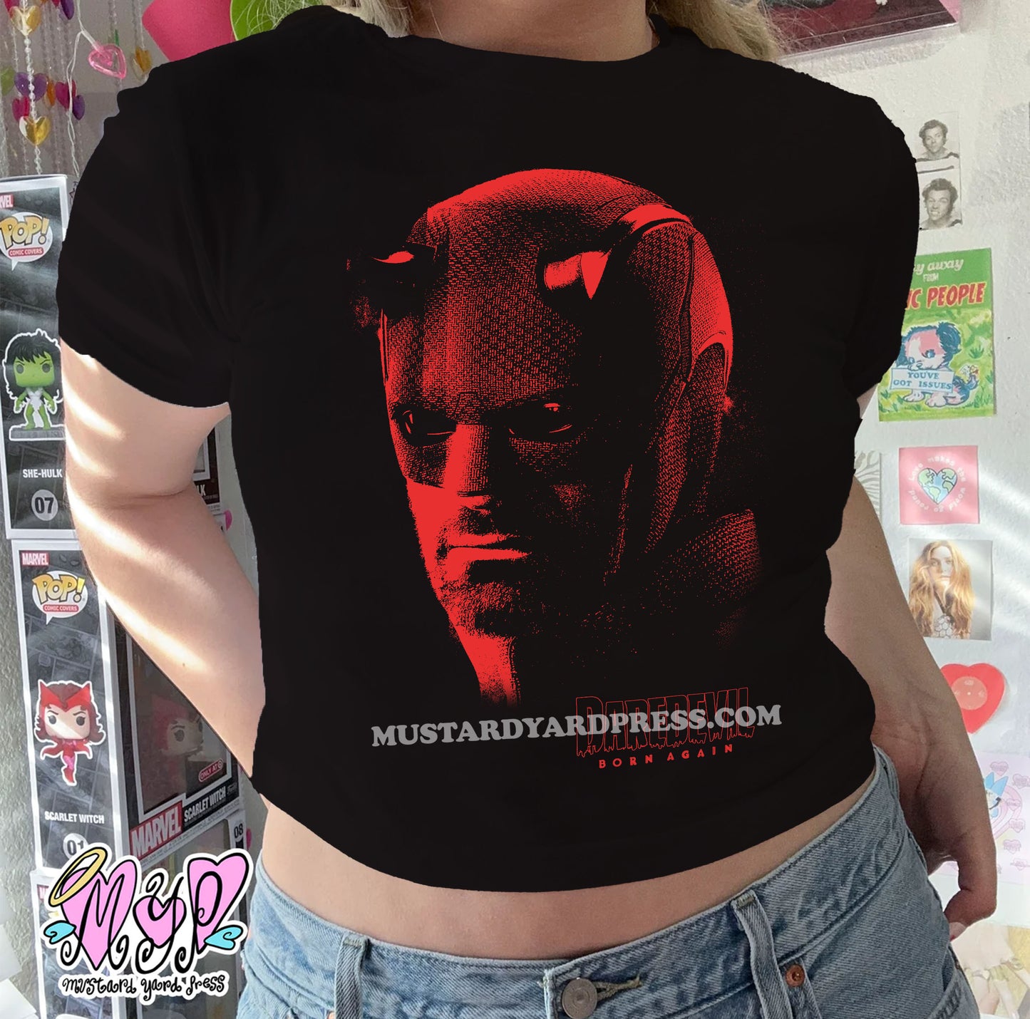devil black baby tee