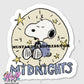 midnight dog mini sticker