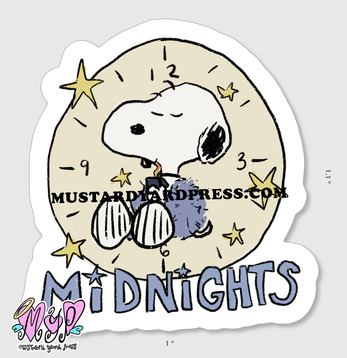 midnight dog mini sticker