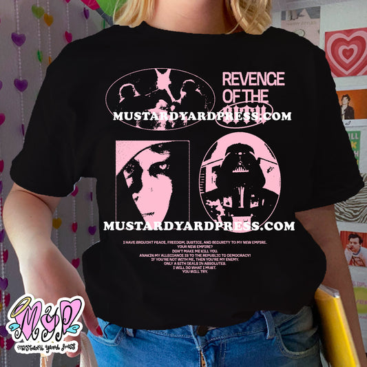 revenge white/pink ink t-shirt