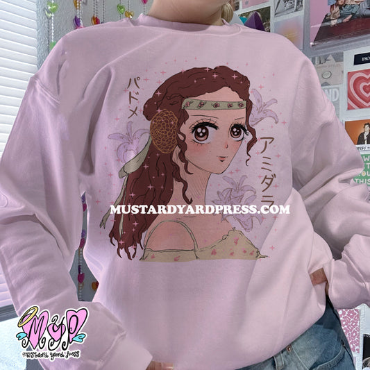 anime style queen crewneck