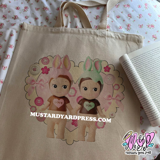 angel lovers tote bag