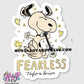 fearless dog mini sticker