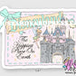 postcard magic castle mini sticker