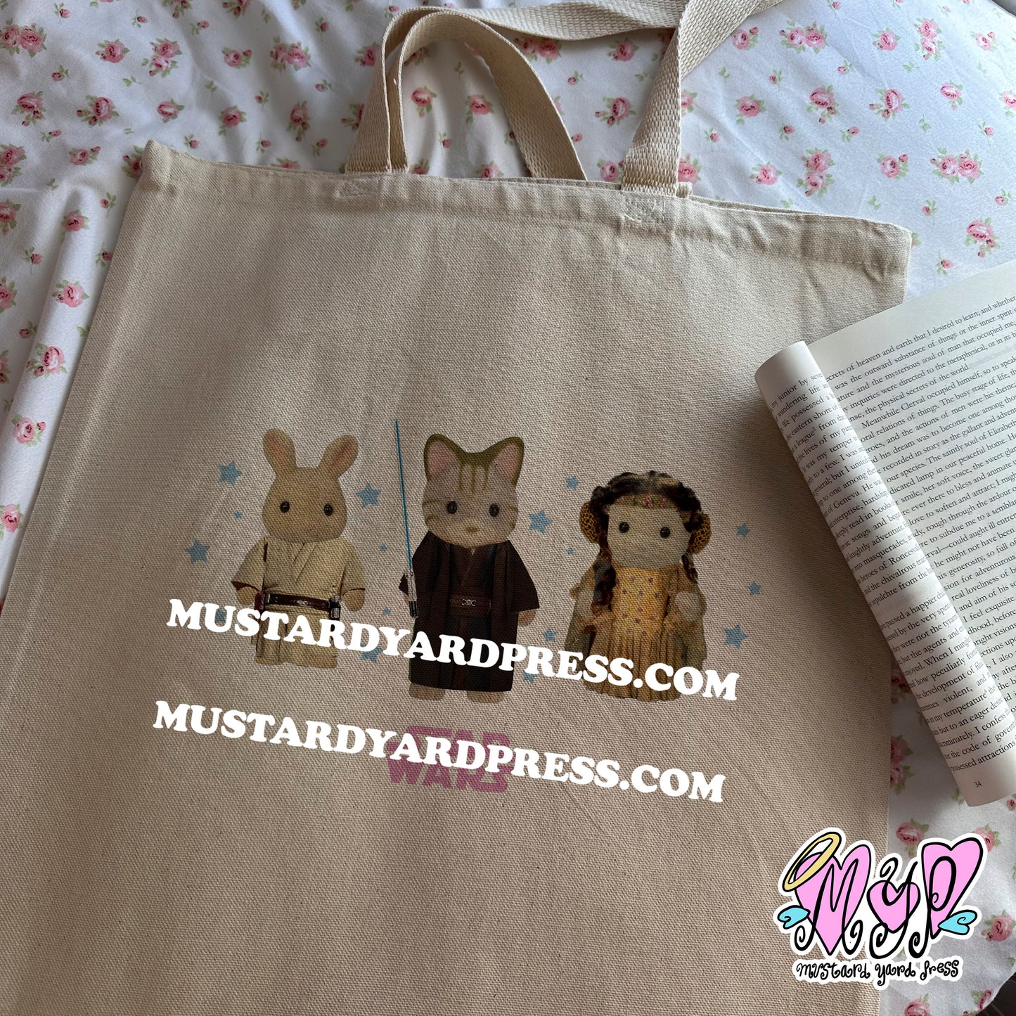 prequel trio critters tote bag