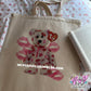 bear kisses tote bag
