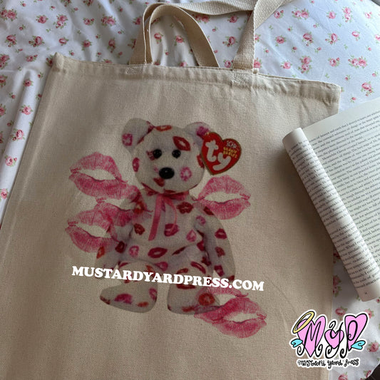 bear kisses tote bag