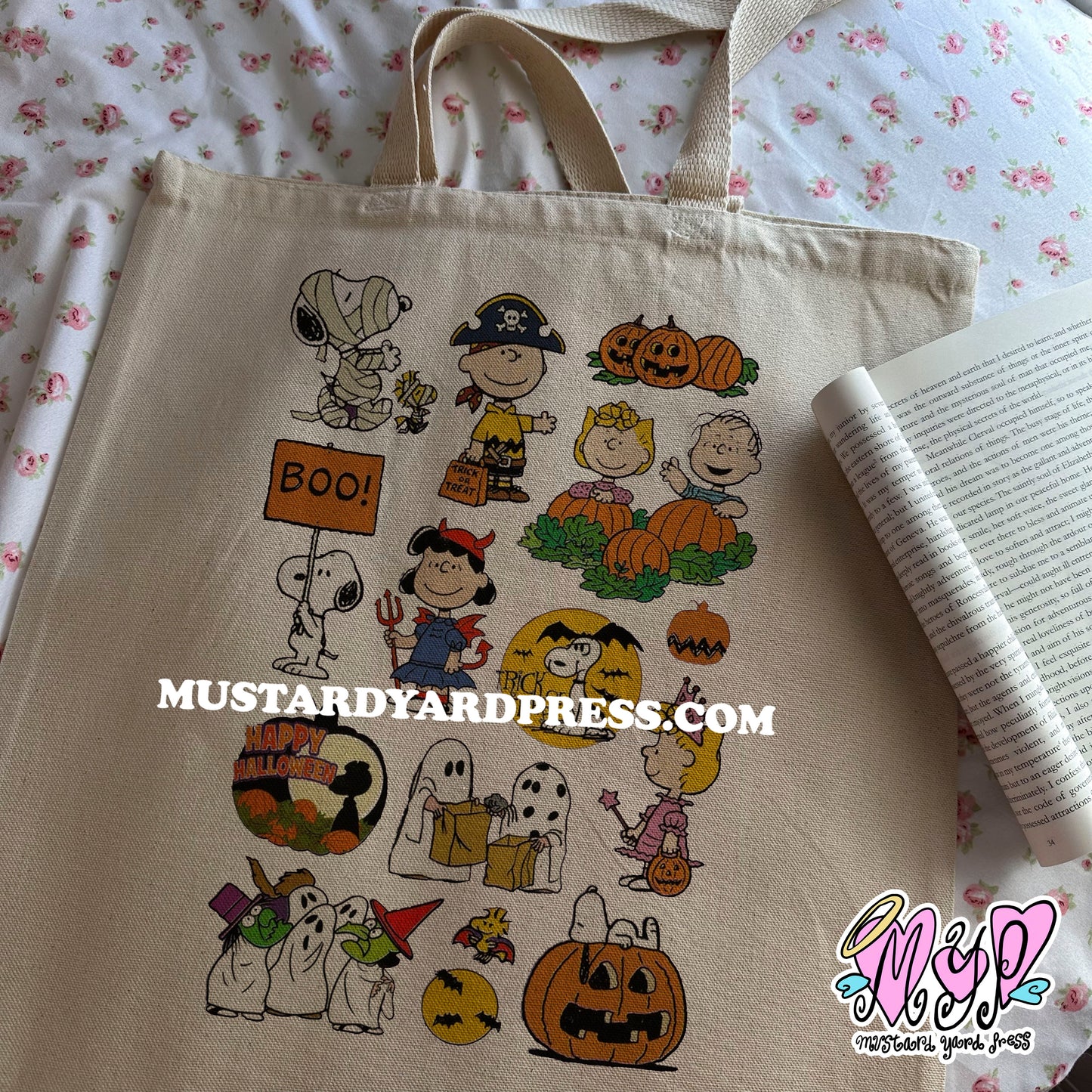 fall animals tote bag