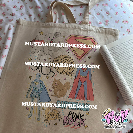 super doodles tote bag