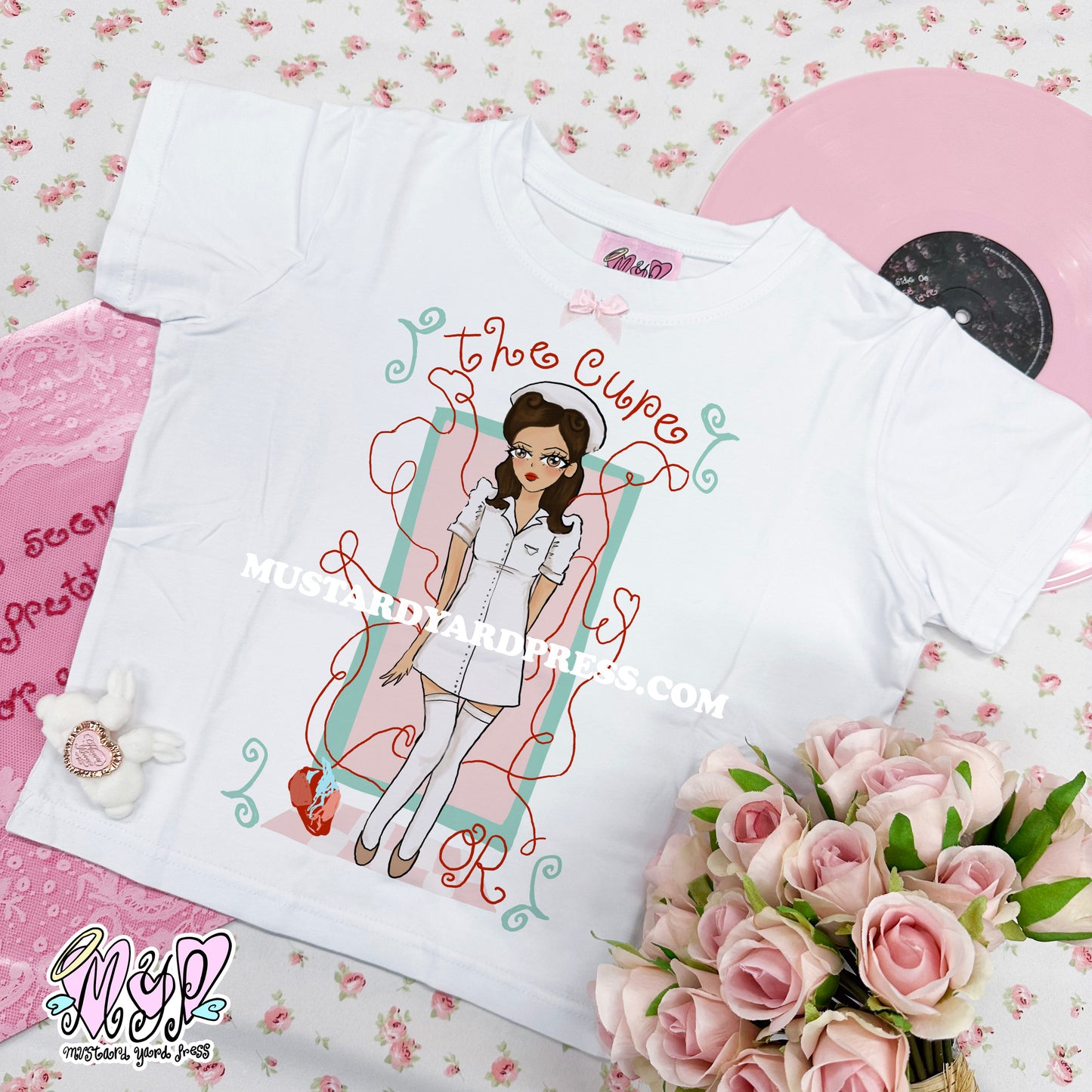 cure drawing baby tee