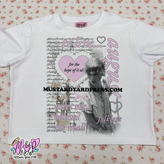 august collage baby tee
