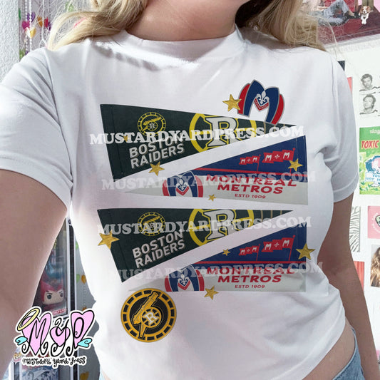 heated banners baby tee