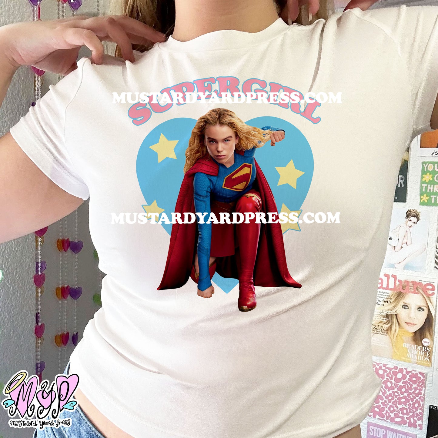 girl heart baby tee