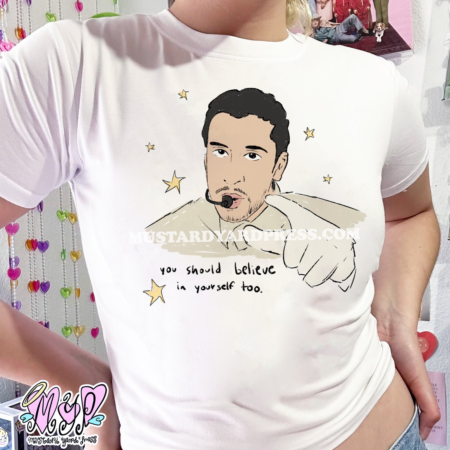 believe in yourself baby tee