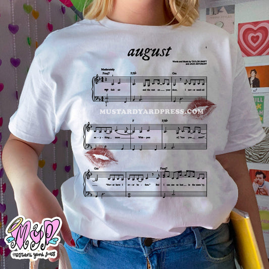 august notes t-shirt