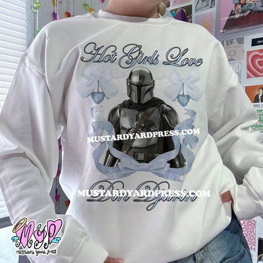 hot girls love din crewneck