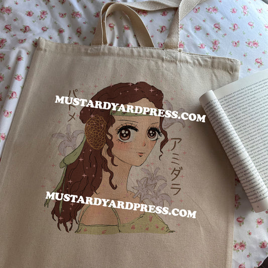anime style queen tote bag