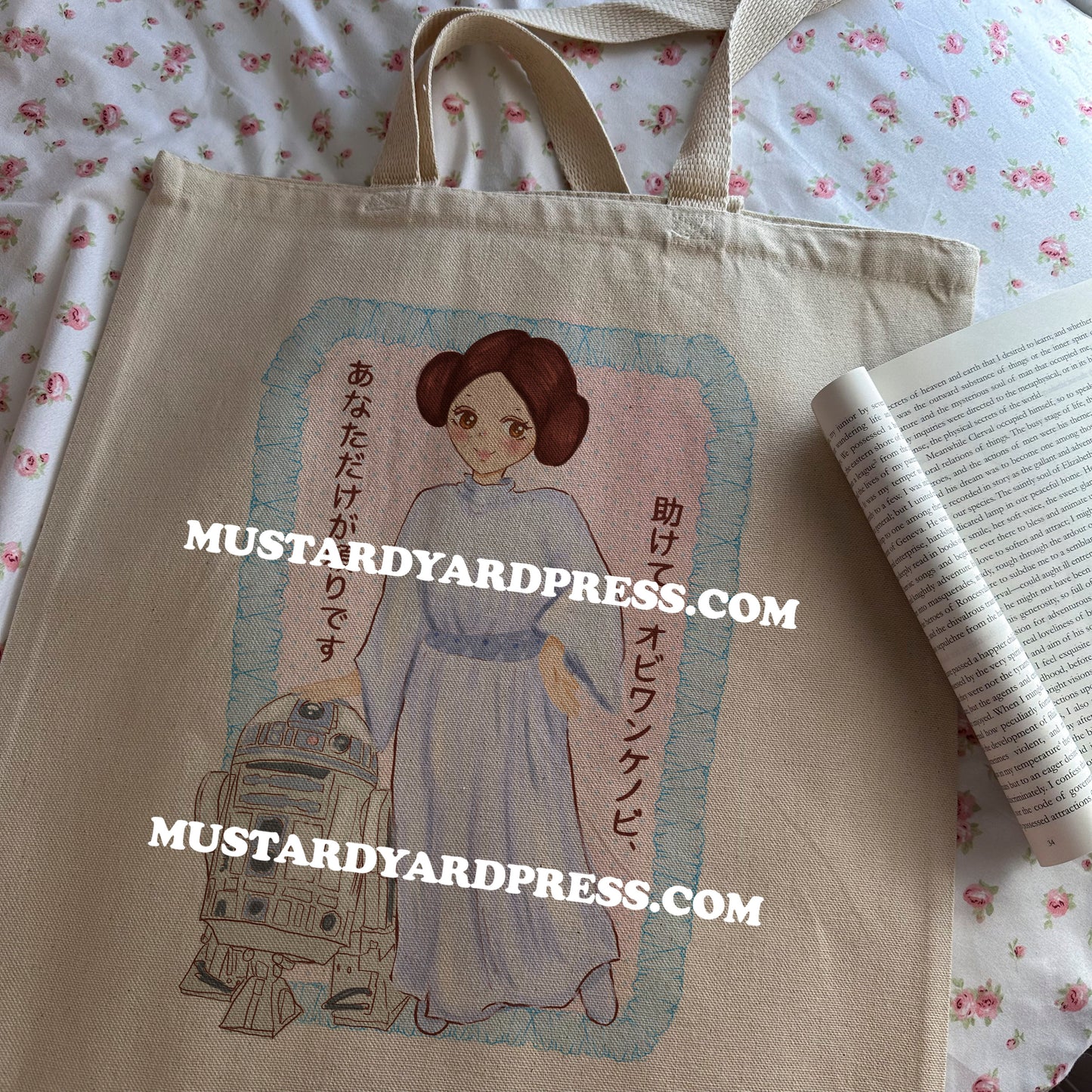 anime style princess tote bag