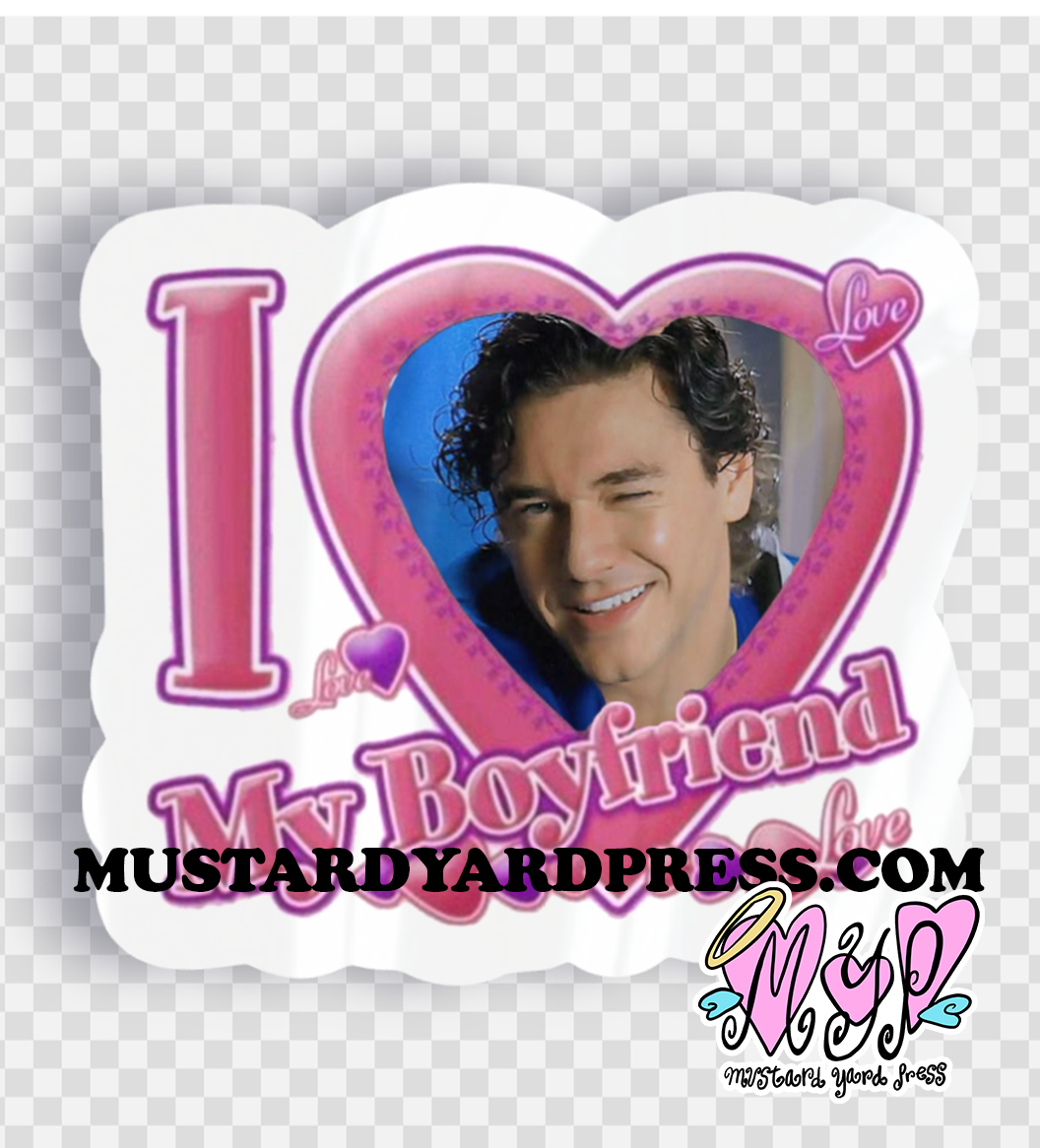 i love my bf graham mini sticker