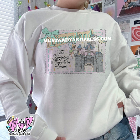 postcard castle crewneck