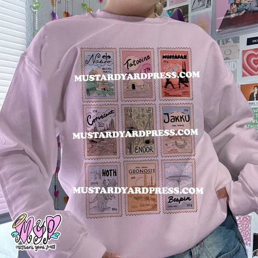 galaxy stamps crewneck