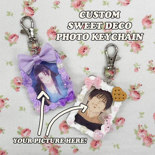 custom sweet deco photo keychain