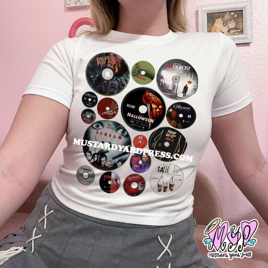 horror cds baby tee