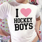 i love hockey boys baby tee