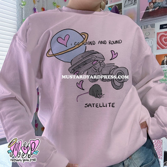 round and round pink/white crewneck