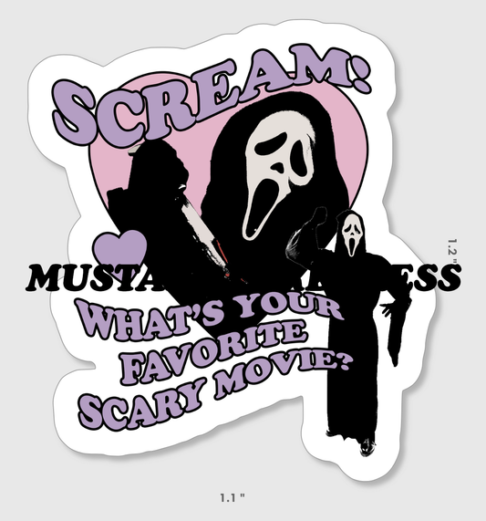 scream! mini sticker
