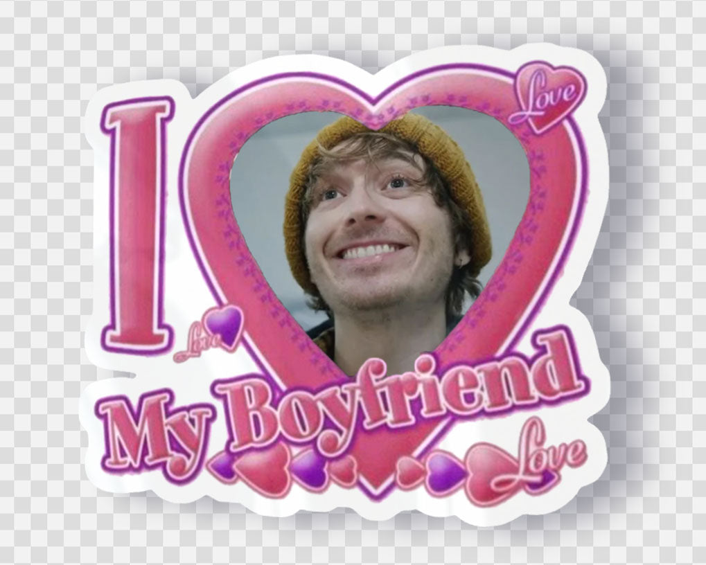 i love my bf bryan mini sticker