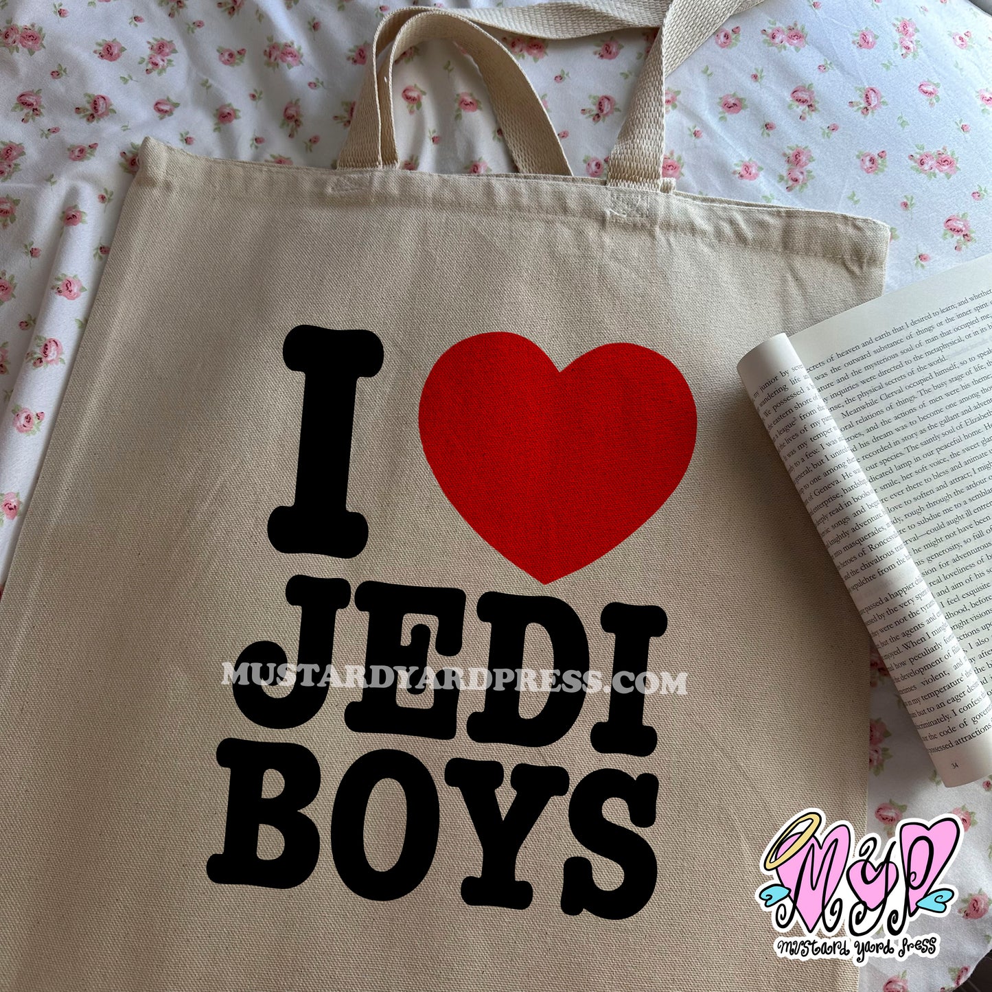 i love boys tote bag