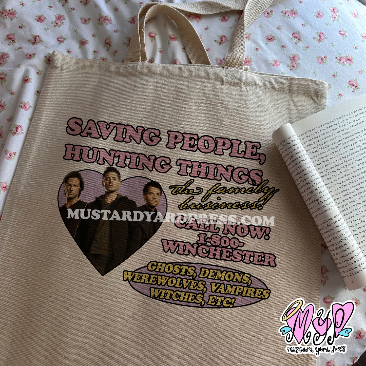 spn call now! tote bag