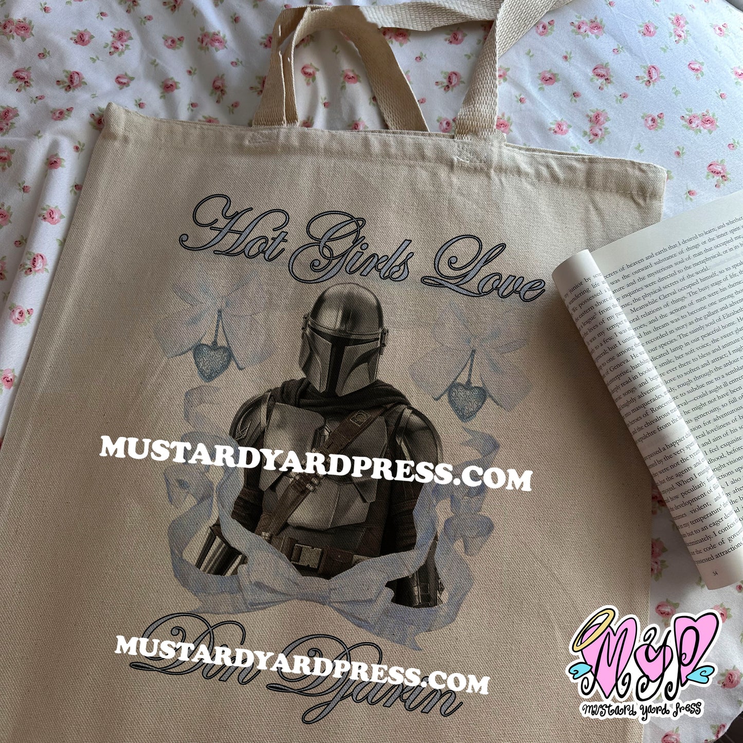 hot girls love din tote bag