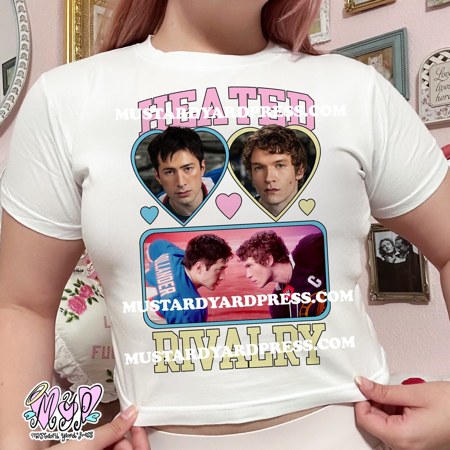 heated poster baby tee