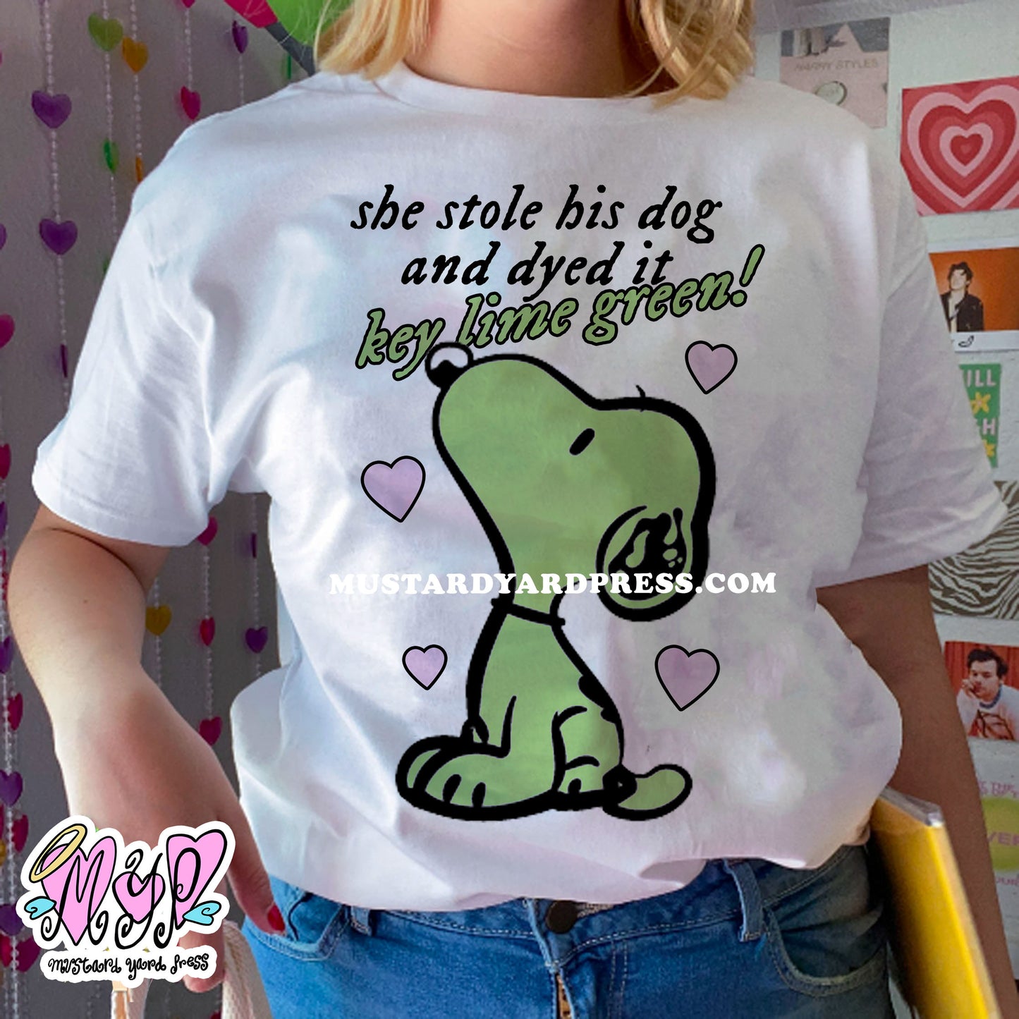 lime green t-shirt