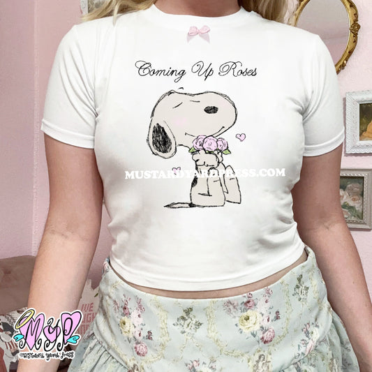 roses dog baby tee