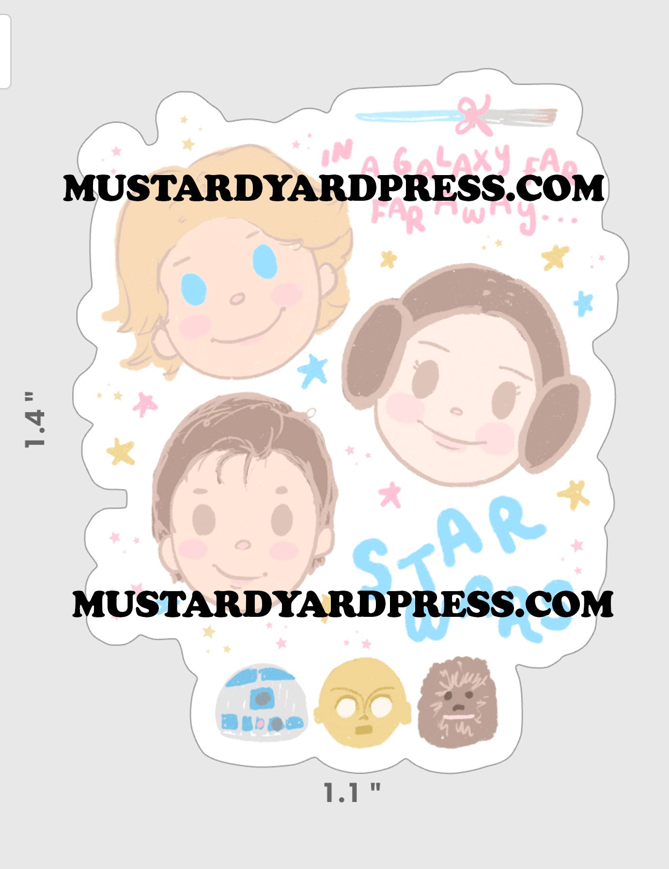 original trio doodle mini sticker