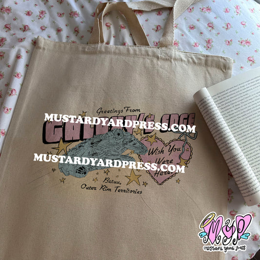 greetings from galaxy tote bag