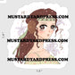 anime style queen mini sticker